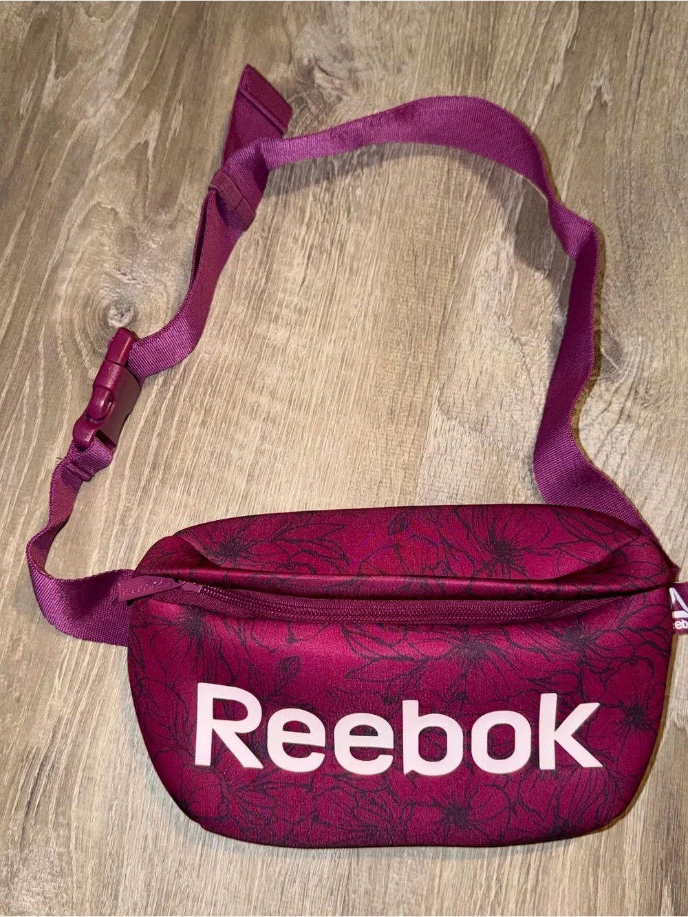 Reebok Pink Floral Crossbody Belt Bag Fanny Pack
